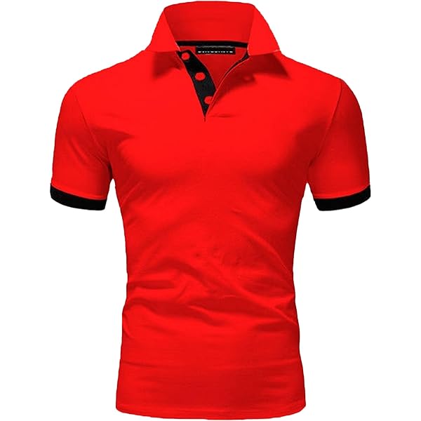 Amazon.com: Men's Polo Shirt Business Casual T-Shirt Breathable