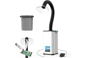 GENERIC Fumego Solder Fume Extractor for Laser Cutter and Soldering, 130W Power & 260m³/h, Fume Extractor Soldering with Pedal Switch and 3-in-1 Filter Cartridge, Low-Noise Laser Fume Extractor - XF250III