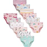 Finihen Girls Cotton Underwear Toddler Girls Panties Kids Briefs Multipacks.