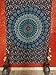 Craft N Craft India Wall Tapestries - Hanging Mandala Tapestry – Bohemian Beach Picnic Blanket – Hippie Decorative & Psychedelic Dorm Decor tapestry (Blue-5, Twin)