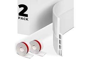 Holikme 2 Door Draft Stopper Under Door Draft Blocker Insulator Door Sweep Weather Stripping Noise Stopper Strong Adhesive Wh