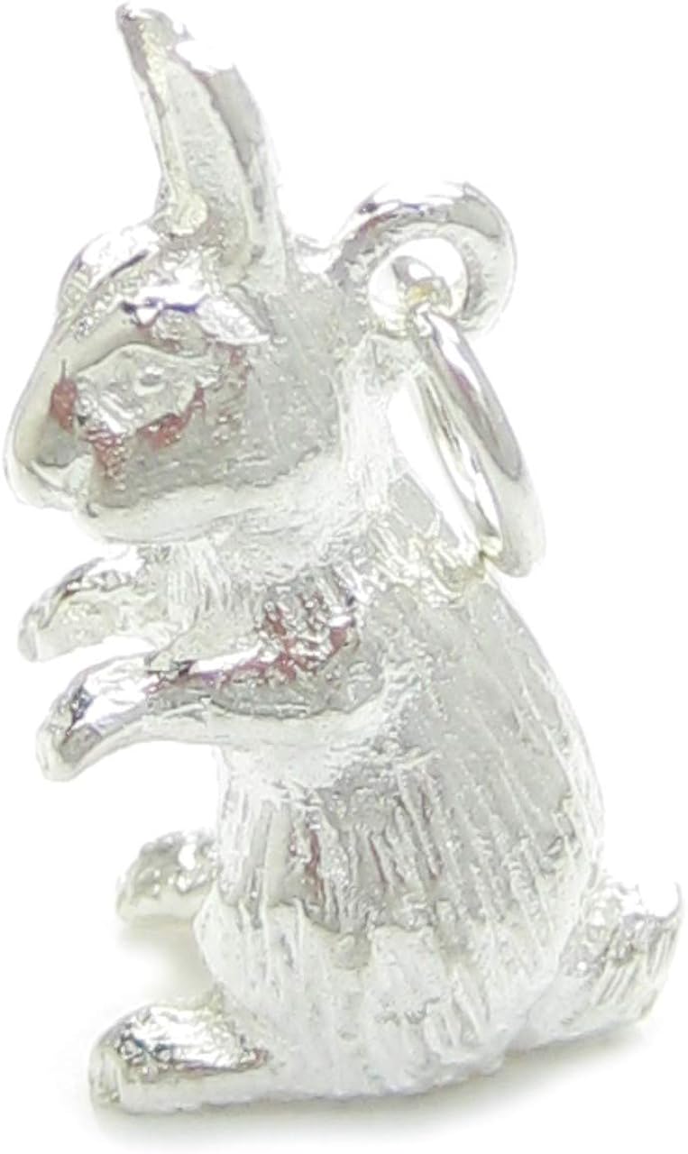 Charm / Anhänger Papagei Mit Karabinerverschluß Aus 925 Sterling Silber