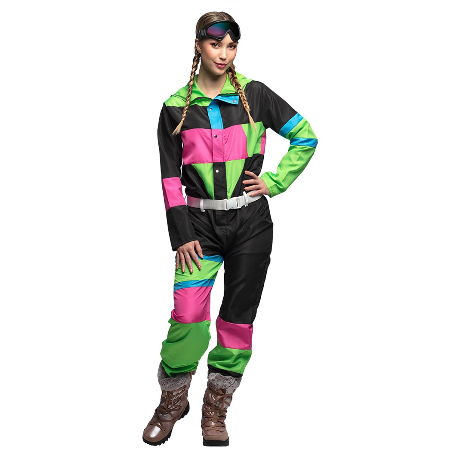 Boland - Women's Ski Suit Fancy Dress Costume for Theme Party, Halloween or Carnival, 80s Fancy Dress