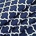 Homcomoda Place Mats for Kitchen Table Waterproof Spillproof Polyester Placemats Geometric Series Trellis for Dinner Table Set of 6 (Navy Blue)