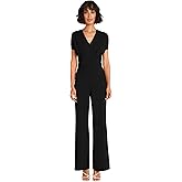 Maggy London womens Stylish V-neck Dolman Sleeve Jumpsuit With Wide Pant Legs and Pockets | Jumpsuits for Women