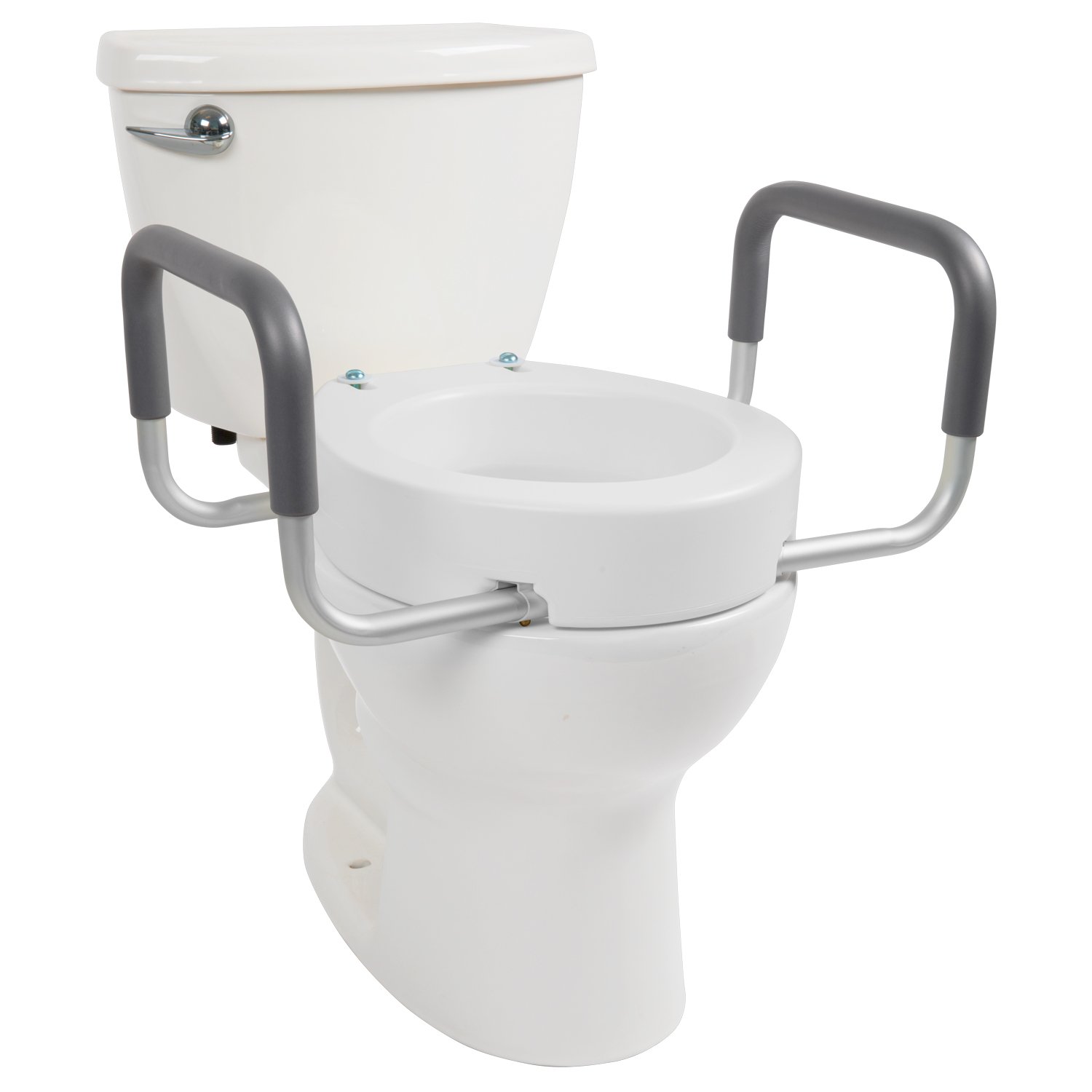 Toilet Seat Riser by Vive (Standard) Raised Toilet Seat with Handles for 696395455497 eBay