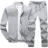 Lavnis Men's Casual Tracksuit Long Sleeve Running Jogging Athletic Sports Set