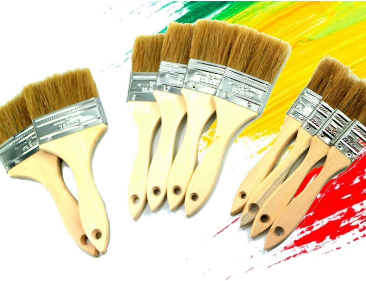 PANCLUB Paint Brushes for Walls I Chip Brush Set Assorted Size 40 Pack I for Paint, Gesso, Glues, Varnishes, Stains, and Acrylics
