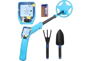 Keyixize Metal Detector for Kids, Adjustable Length 27.5"-37.8" Lightweight Kids Metal Detector, LCD Display / 6.5" Search Coil, for Outdoor Hiking Treasure Hunting Exploration