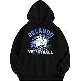MNLYBABY Volleyball Mom Hoodie Women Volleyball Game Day Sweatshirt Long Sleeve Crew Neck Pullover Tops