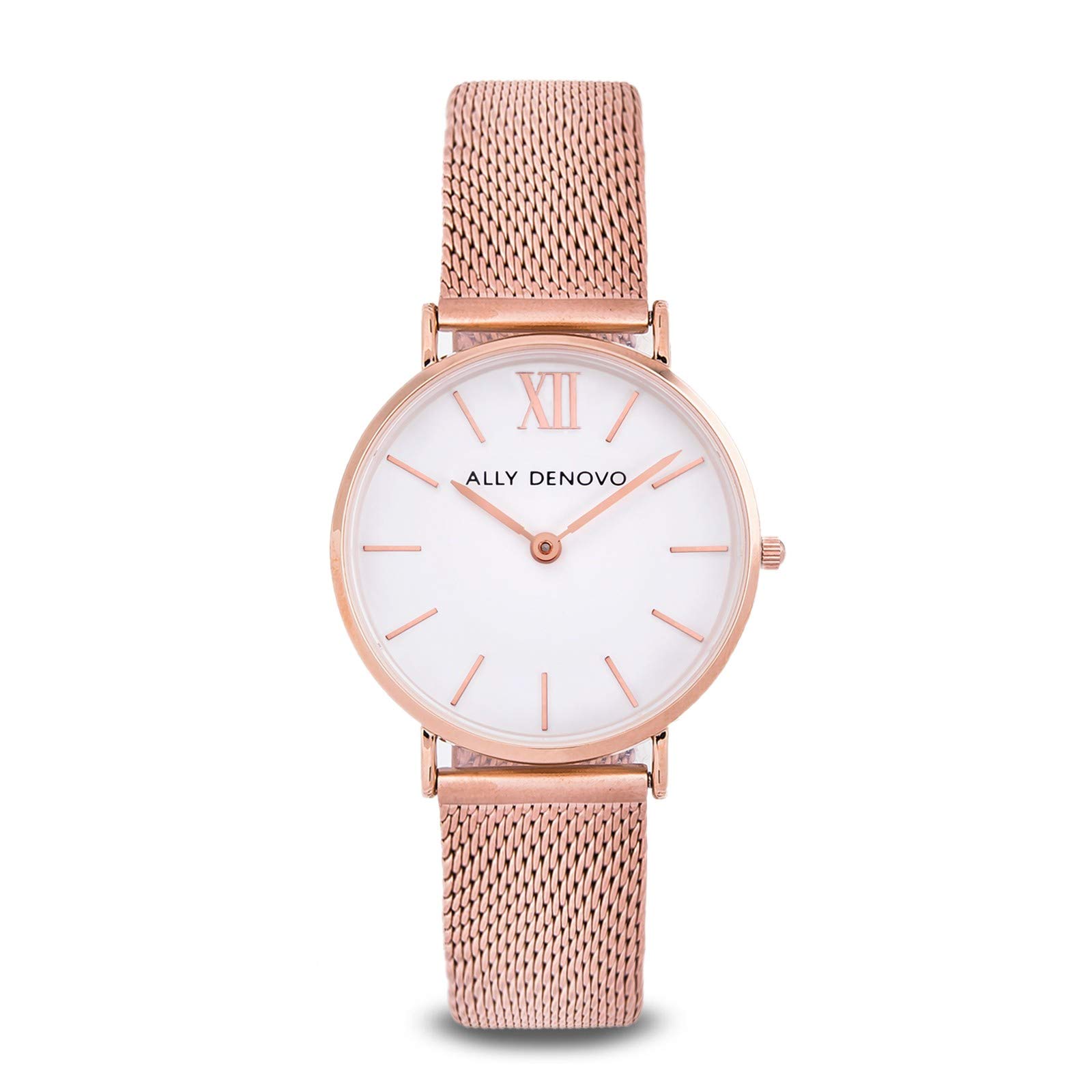 Ally Denovo New Vintage Mesh Women's Watch with Milanese Strap Analogue Rose AF5014.4