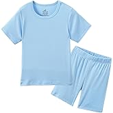 Zanie Kids Baby Toddler Pajamas Set Short Kids Summer Sleepwear Snug Fit Viscose Pjs Girls Boys