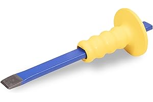 DASCO PRO Flat Utility Chisel with TargetGuard, Made In The USA, 1 1/4 Inch, Masonry Chisel, VN73374