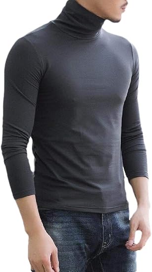 Amazon Co Jp Kxp メンズフォール冬長袖ストレッチタートルネックティーtシャツ 服 ファッション小物