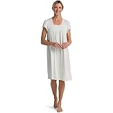 Miss Elaine Women's SilkyKnit Short Nightgown, Short Sleeves, Sleepwear and Loungewear
