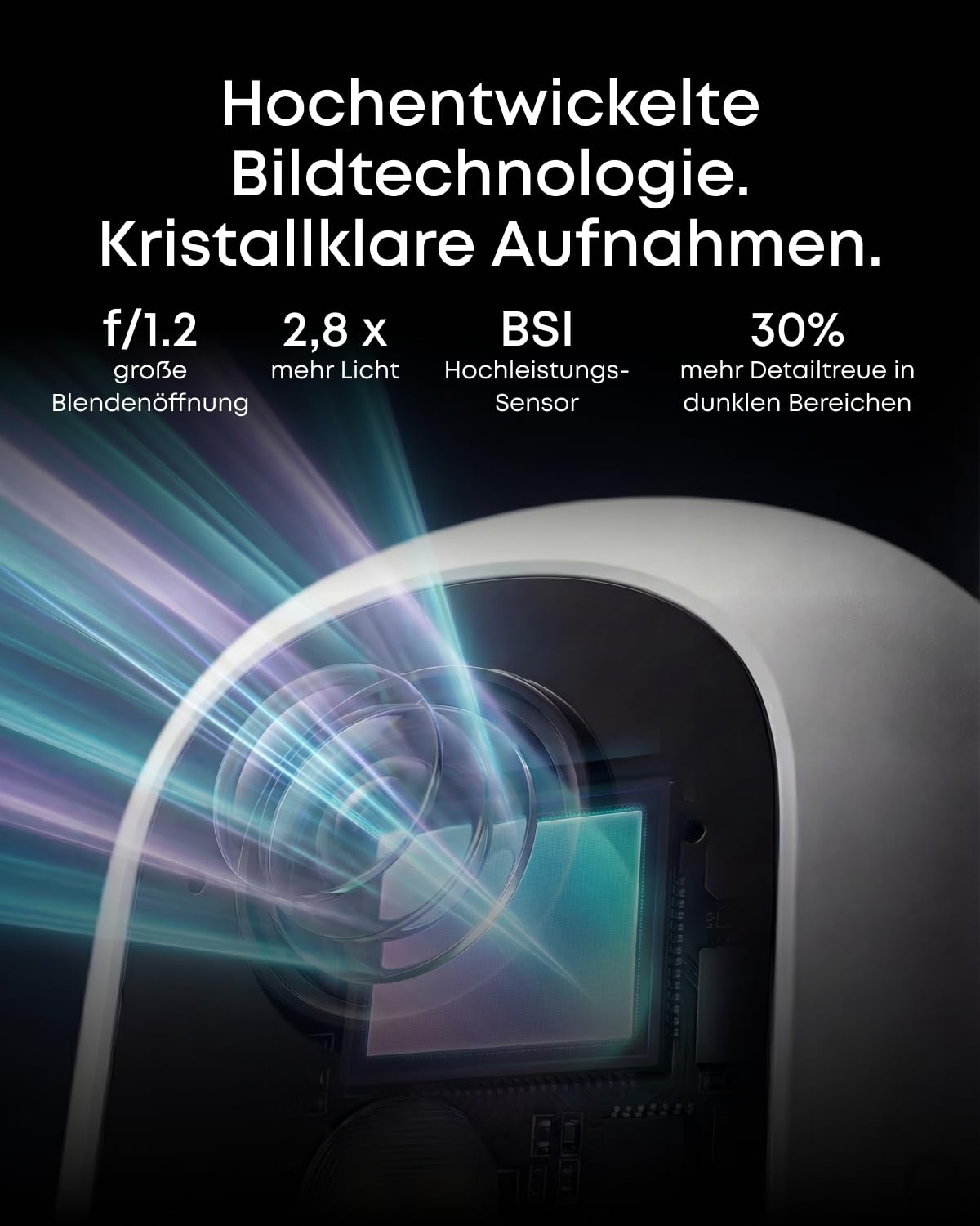 eufy eufyCam C35, Kabellose Überwachungskamera Außen & Innen, Magnetische Halterung, Farbnachtsicht, Lokaler Speicher, IP67 Wetterfest, Solarpanel-Kompatibel, Ohne ABO, Weiß 4
