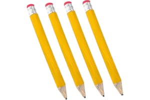 Mobestech 4pcs Wood Jumbo Pencils for Adults Giant Drawing and Coloring Pencils for School Artist Sketching