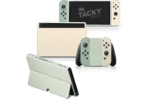 Tacky Design Classic Pastel Skin Compatible with Nintendo Switch OLED Skin Wrap Cover, Color Blocking for Switch OLED Stickers, Premium Vinyl 3M Full Wrap Decal (Nintendo Switch OLED (2021))