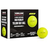 Kirkland Signature 3-Piece Golf Balls, Version 2.0, Yellow, 24-Pack | URETHANE COVER &mdash; Tour-level urethane construction delivers exceptional greenside spin and precise short game control.