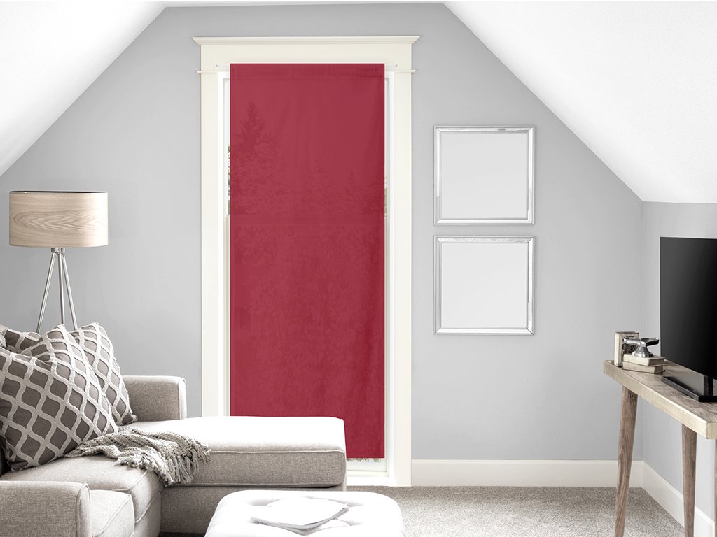 Soleil d 'Ocre Panama Net Curtain for Door Window Red 70x200 cm Panama Cotton 70 x 200 cm Cotton — image 1