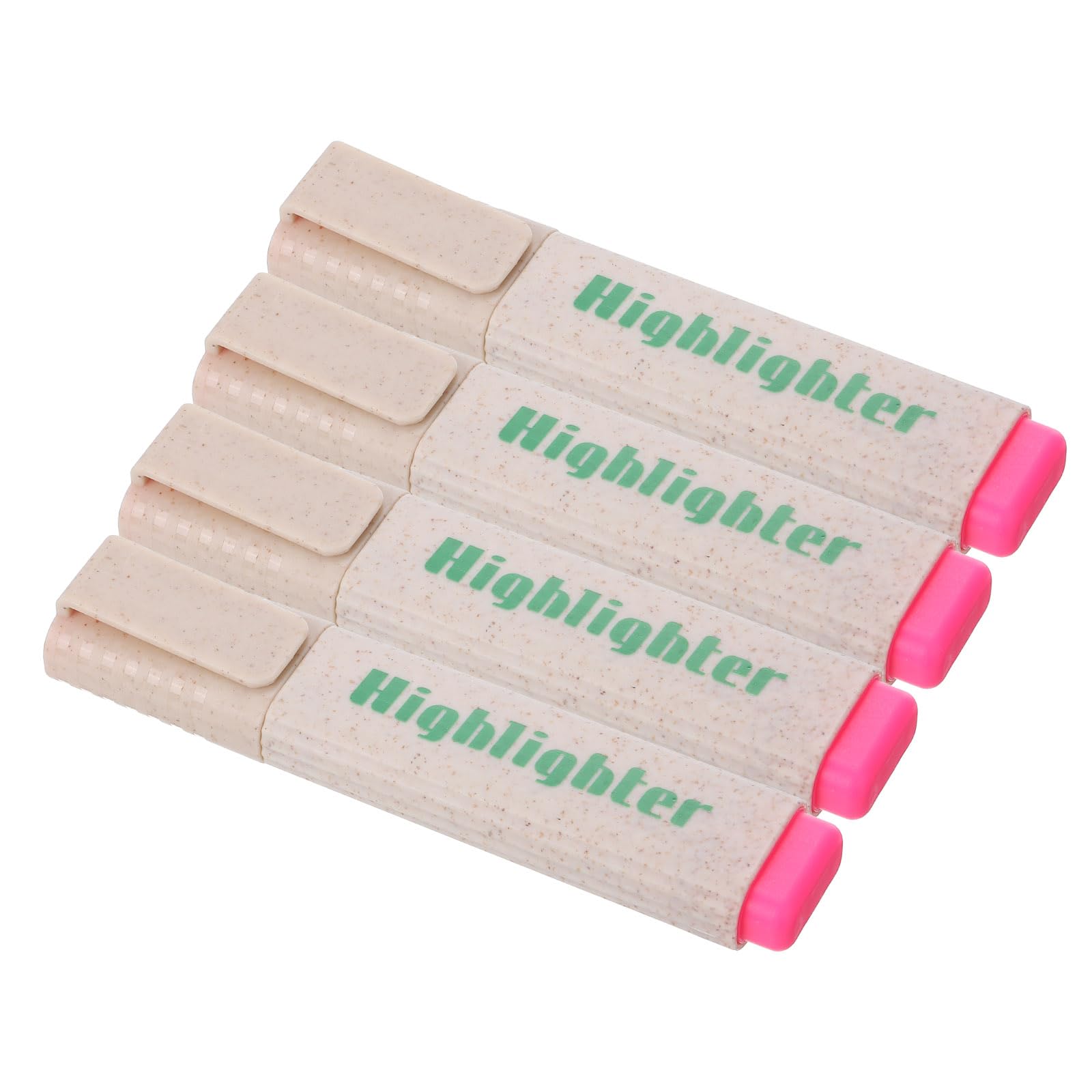 PATIKIL Highlighter Pen, 4 Pack Water Based Broad Tip Writing Marker Pens for Office Home Daily Use Style 2, Pink