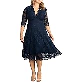 Kiyonna Women's Plus Size Special Occasion Mademoiselle Lace Cocktail Dress