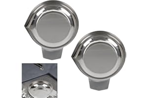 STOBAZA Food Scale 2Pcs Stainless Steel Weigh Boats Powder Liquid Measuring Tray Pan Narrow Spout for Powder Dispenser Weighi