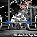 Thick Bar Grips 1.0 Turns Barbell, Dumbbell, and Kettlebell Into Thick Gripz For Muscle Growth. Strengthen Your Forearm/Bicep/Tricep/Chest (Blue, 2.0 (Intermediate Thick Grip))