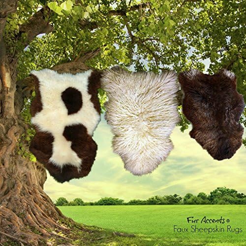Fur AccentsThick, Shaggy, Icelandic Sheepskin, Area Rug,100% Animal Friendly Faux Fur, Original Designs, USA 30"x36"