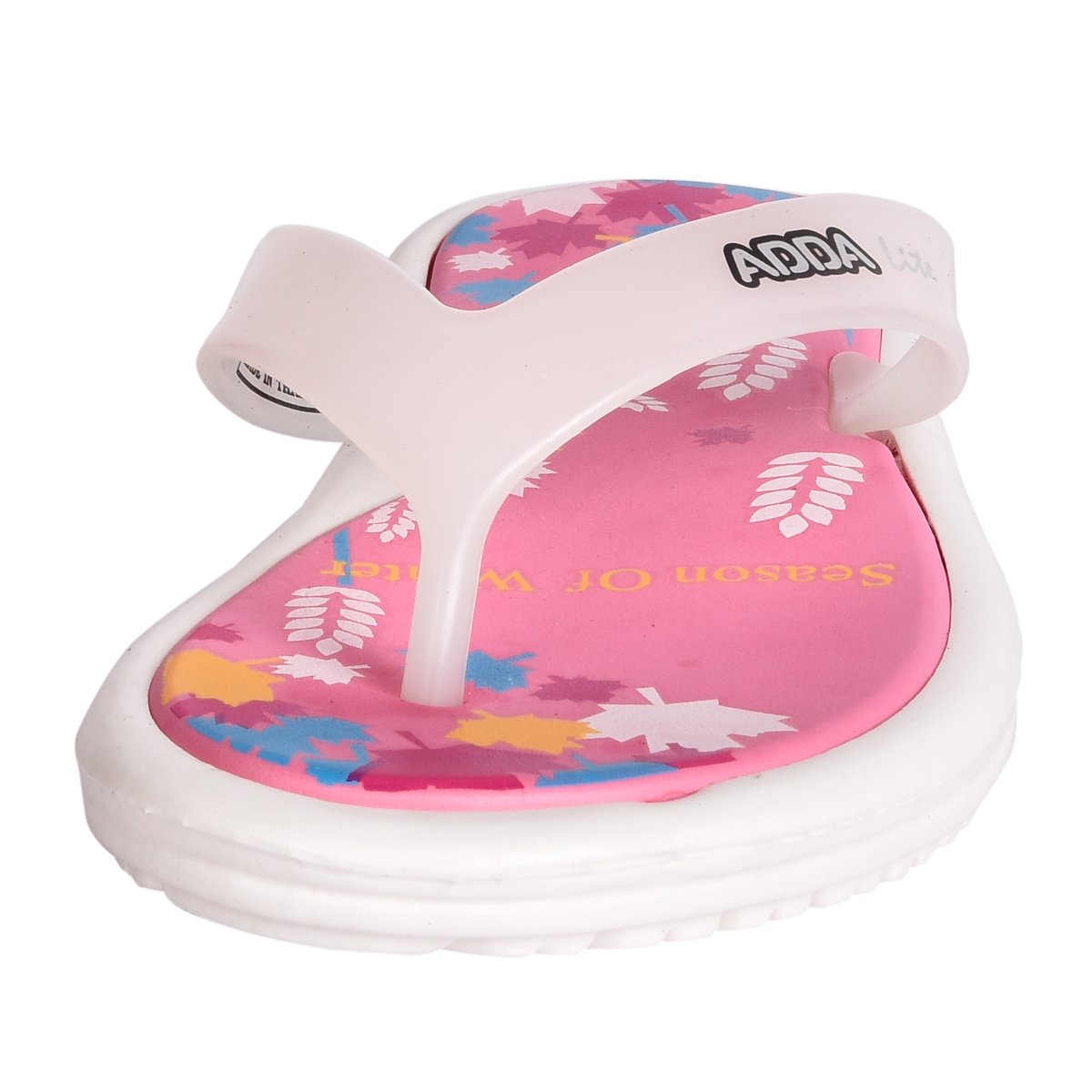 adda women's pink white rubber slipper (mini_1)