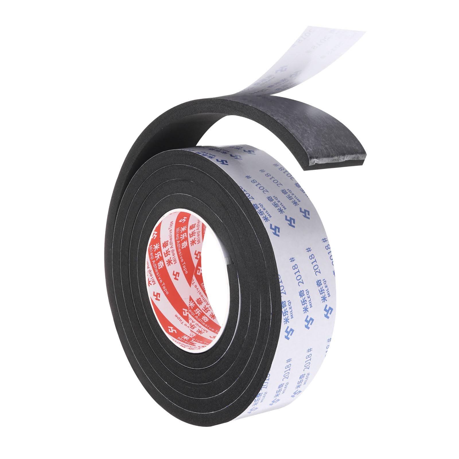 PATIKIL 2m/6.6ft Sealing Foam Tape, 4cm Wide 10mm Thick Single Sided Weather Stripping Door Seal Strip for Window Door Insulation, Black
