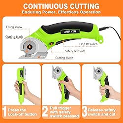 Cordless Electric Fabric Scissors, Power Rotary
