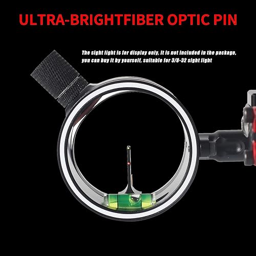 SOPOGER Compound Bow Sight - 5 Pin Or Single Pin With 6X Scope Lens For Target Hunting & Archery