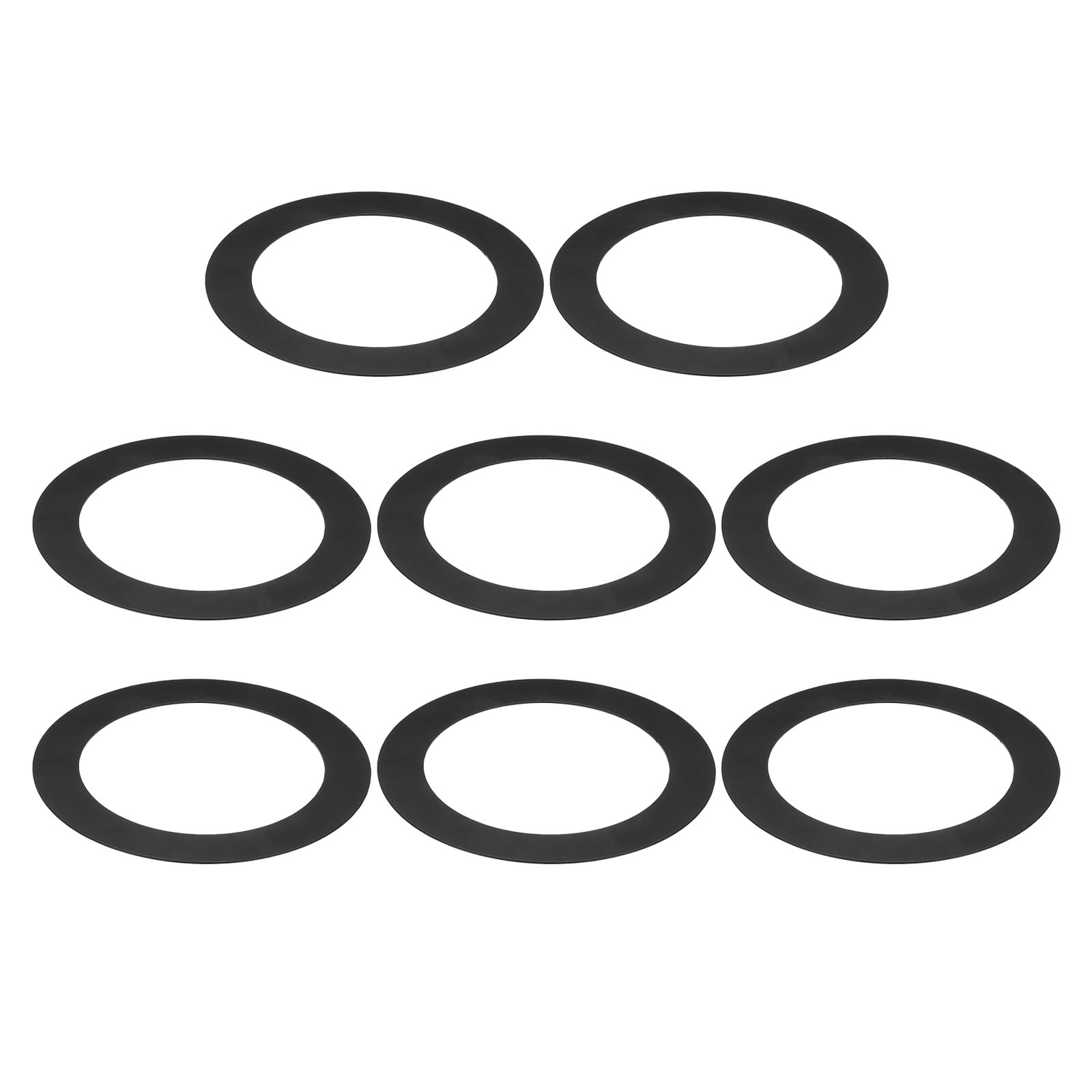 PATIKIL Goof Rings for 6-8" Inch Recessed Can Lighting Down Light, 8 Pcs Metal Goof Trim Rings Cover, Outer Diameter 8.62-inch, Inner Diameter 6.25-inch, Matte Finish Black，Flush Mount