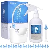 Earwax Removal Bottle- Manual Ear Wash System, FSA-HSA-Eligible, 500ml Spray Bottle, Big Basin &amp; 20 Reusable Soft Tips, Safe &amp; Efficient Ear Cleaner w/Rigid Pipe &amp; Flexible Tube for Personal or Family