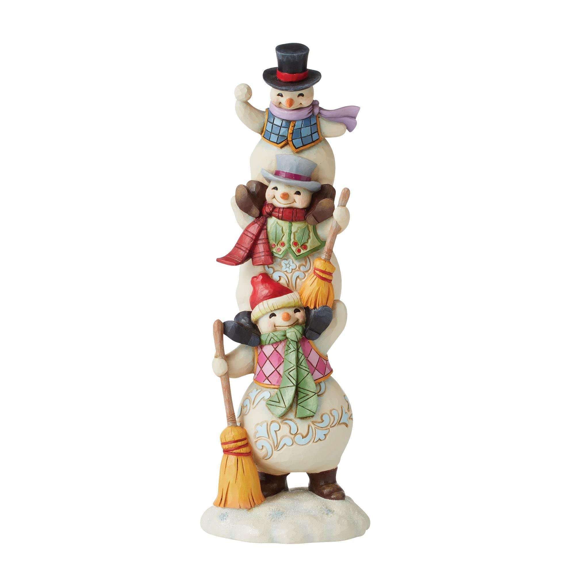 Enesco Snowy Stack of Holiday Fun Stacked Snowmen Figurine - Heartwood Creek by Jim Shore