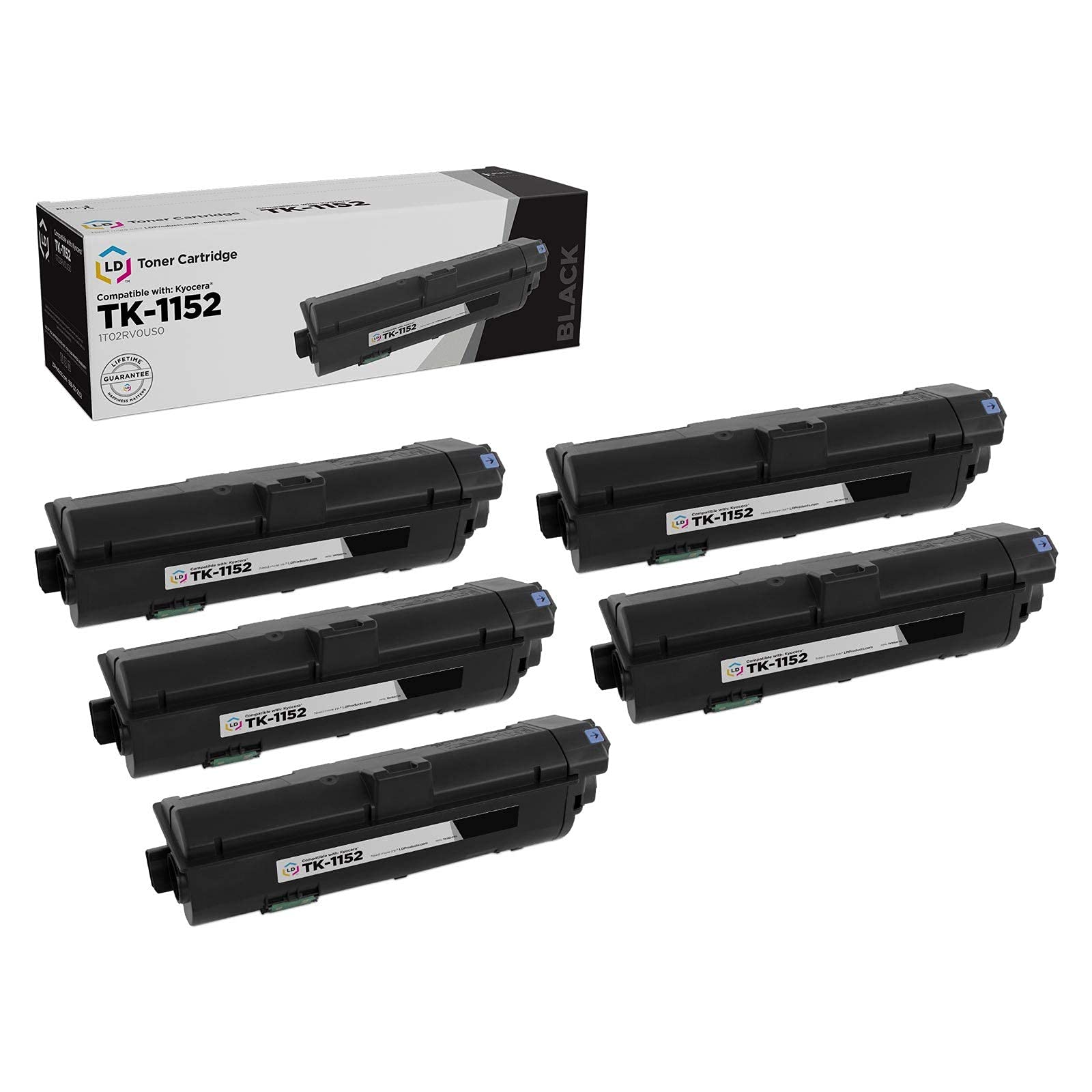 Products Compatible Toner Cartridge Replacement for (5-Pack, Black) Kyocera TK-1152 1T02RV0US0 Works with The Following M Series M2635dw