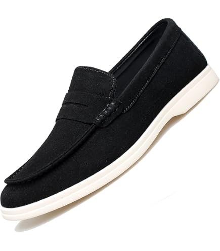 Lacoste Men's Cochet Loafer, Black/White, 7