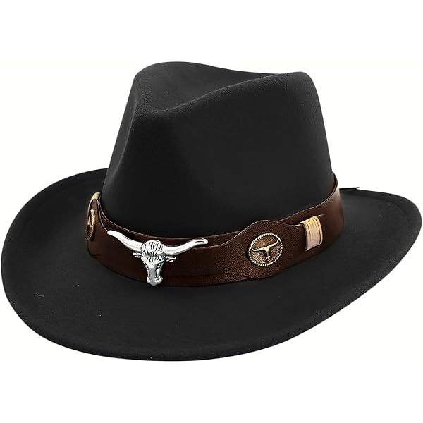 7845 Cowboy Hat Cowgirl Men\'s & Women\'s Wide Brim Felt Fedora Felt Cowboy Hat Men Wide Brim Fedora Hat Cowgirl Winter  main image 4