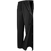 Unisex Tear Away Pants 2 Side Snaps Post Surgery Breakaway Pant Full Open Down Cotton Rip Off Pants for Hip Replacement