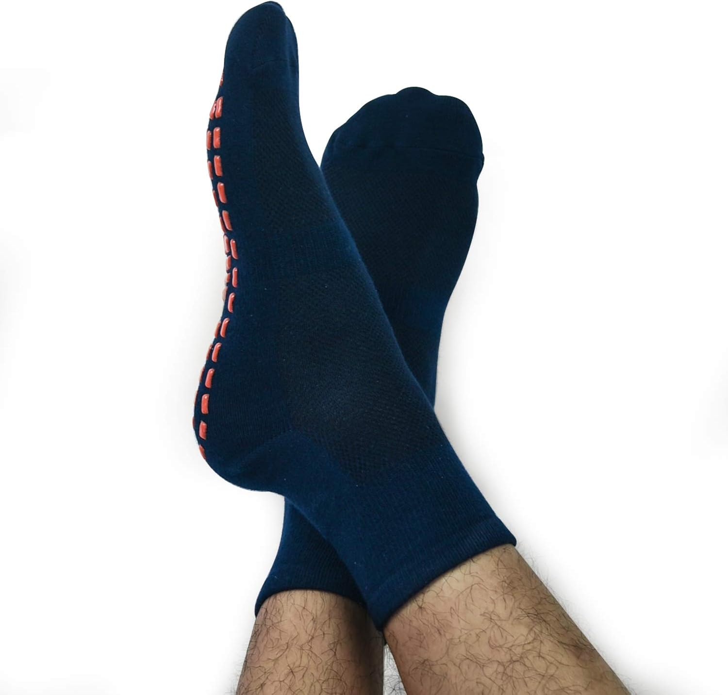 Men Non Slip Sticky Grips Socks - ELUTONG 3 Pairs Tile Wood Floors Anti-Skid Workout Yoga Pilates Hospital Slipper Socks: Clothing