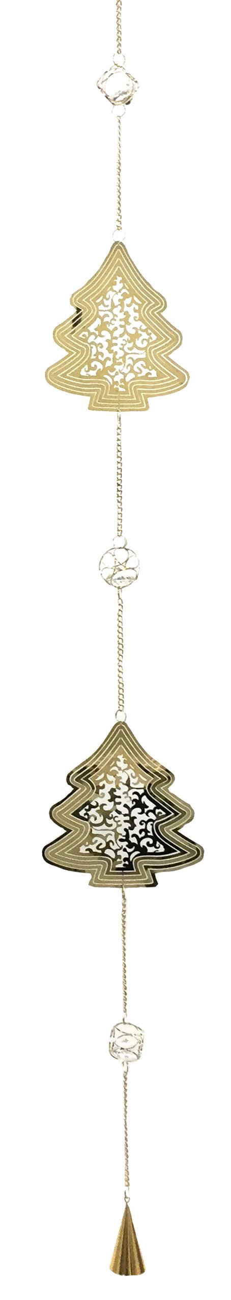 Festive Productions Metal Garland with Trees, 116 cm - Gold