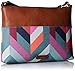 Fossil womens Fiona Small Crossbody Cross Body Handbag, Chevron Blue, One Size US