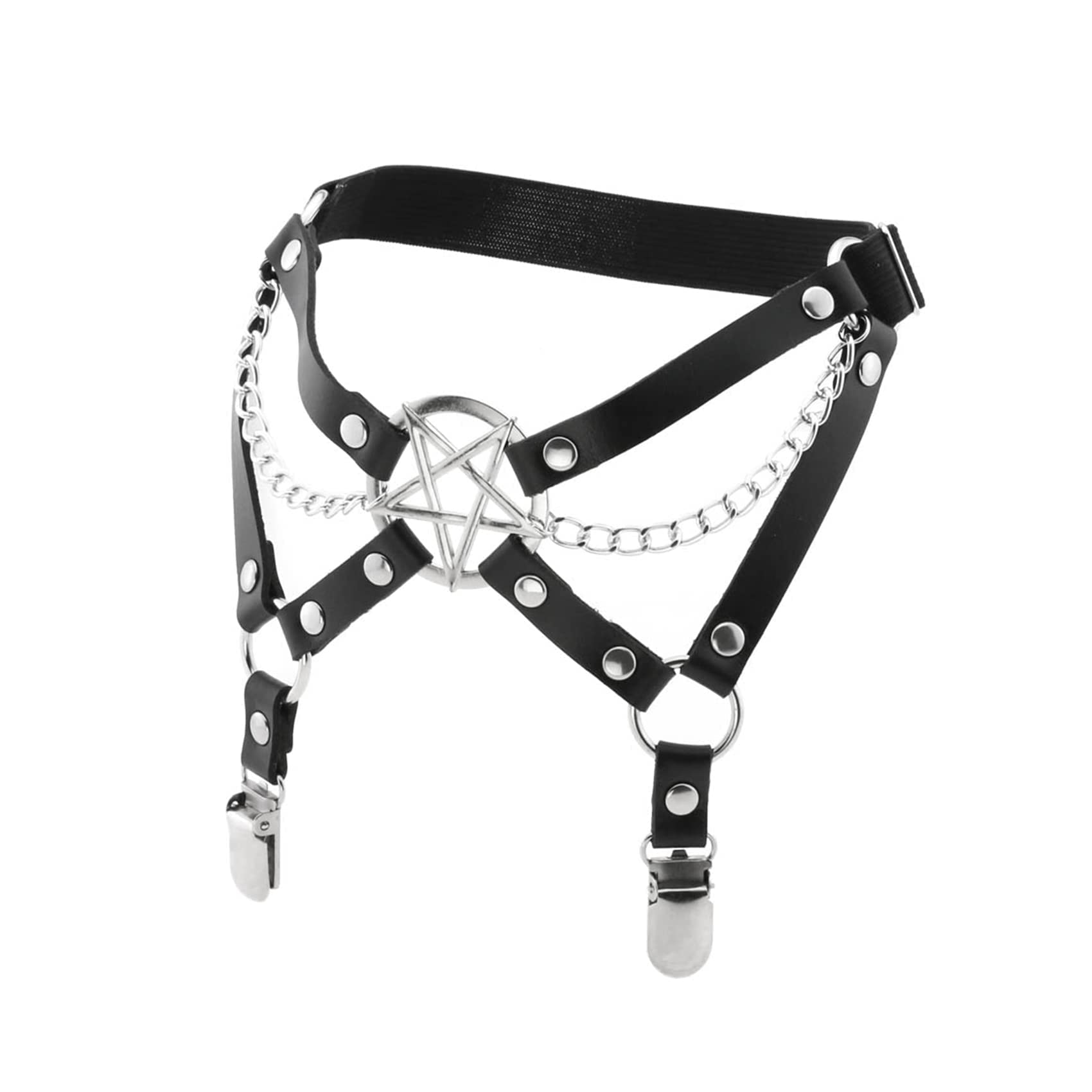 alisikee 2PCs Adjustable Leg Garter with Anti-Slip Clips, Elastic Thigh Garters for Girls Birthday Valentine Gift