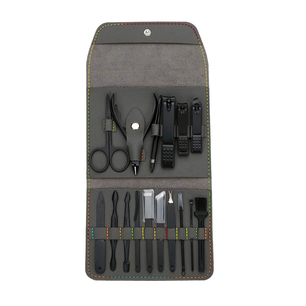 NTOW Nail Clippers 16 Sets Of Three-Color Stainless Steel Beauty Nail Tools Toenails Scissors