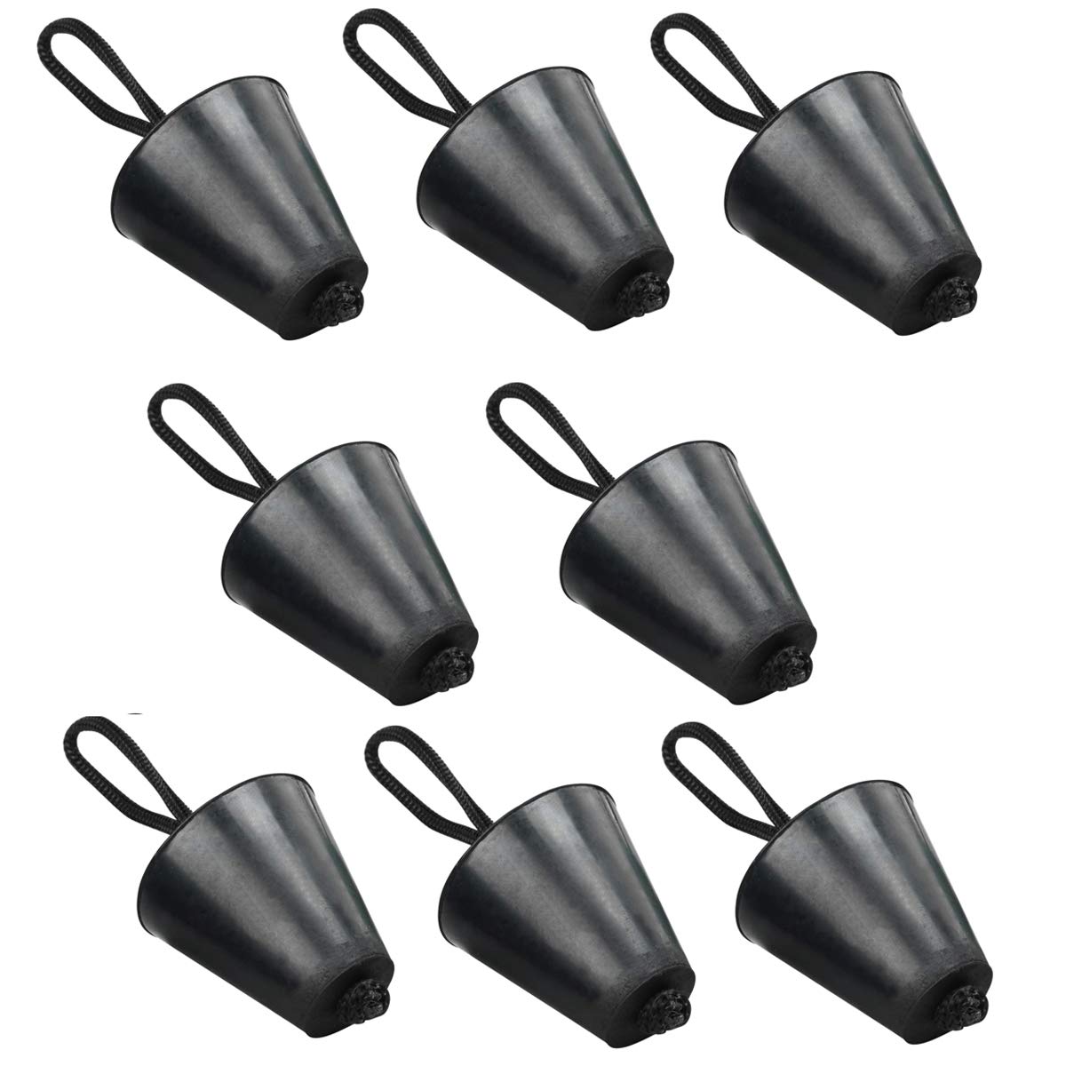 8 PCS Kayak Scupper Plug Kit, Universal Silicone Drain Holes Stopper Bung with Lanyard, for Canoe Boat