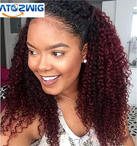 ATOZWIG Ombre Brazillian Virgin Hair Curly Hair Extensions 5 Pcs Human Hair Weave Bundles two tone 1B#27 1B#30 1B#99J Hair Products