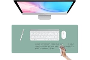 ETOMIEL Dry Erase Desk Mat, Waterproof Desk Pad, Erasable Writing White Board for Making Plans, Non-Slip Large Desktop Protector for Office, Home, School 31"x13"(Green)