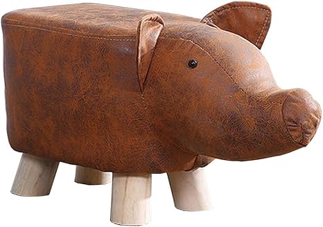 Amazon Akozlin アニマルスツール 動物スツール オットマン 玄関 椅子 木脚 子供の動物のスツール 猪 動物椅子 子ども用動物スツール 子供のベンチ 動物外形靴ベンチ かわいい 動物フットレスト ソファスツール フットスツール 動物チェア リビングチェア 強度構造 耐