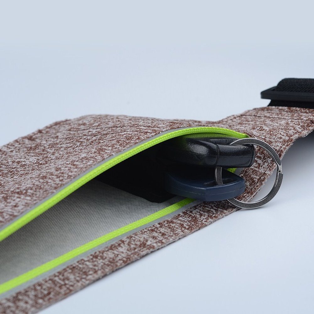 LENPOW Best Running Belt, Ultra Light Bounce Free Waist Pouch Workout Sport Pack Exercise Bag Top Fitness Zipper Pocket for iPhone X 8 7 6 Plus Samsung in Gym Marathon Cycling hiking climbing Sports